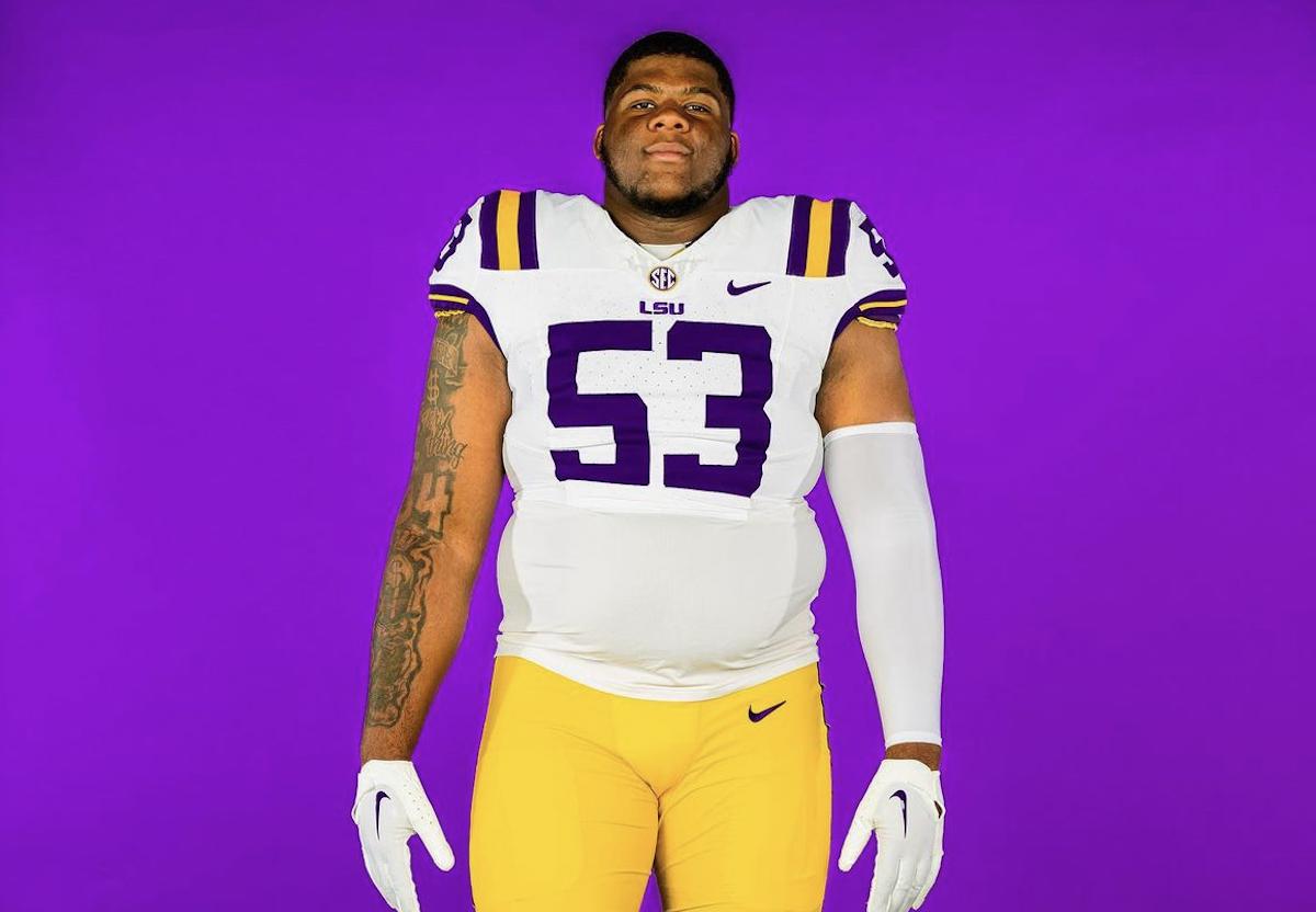 Tennessee Volunteers OT Lance Heard during his official visit to LSU. (Photo courtesy of Lance Heard)